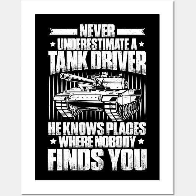 Tank Driver Tanker Panzer Tank Force Tanks Gift Wall Art by Krautshirts